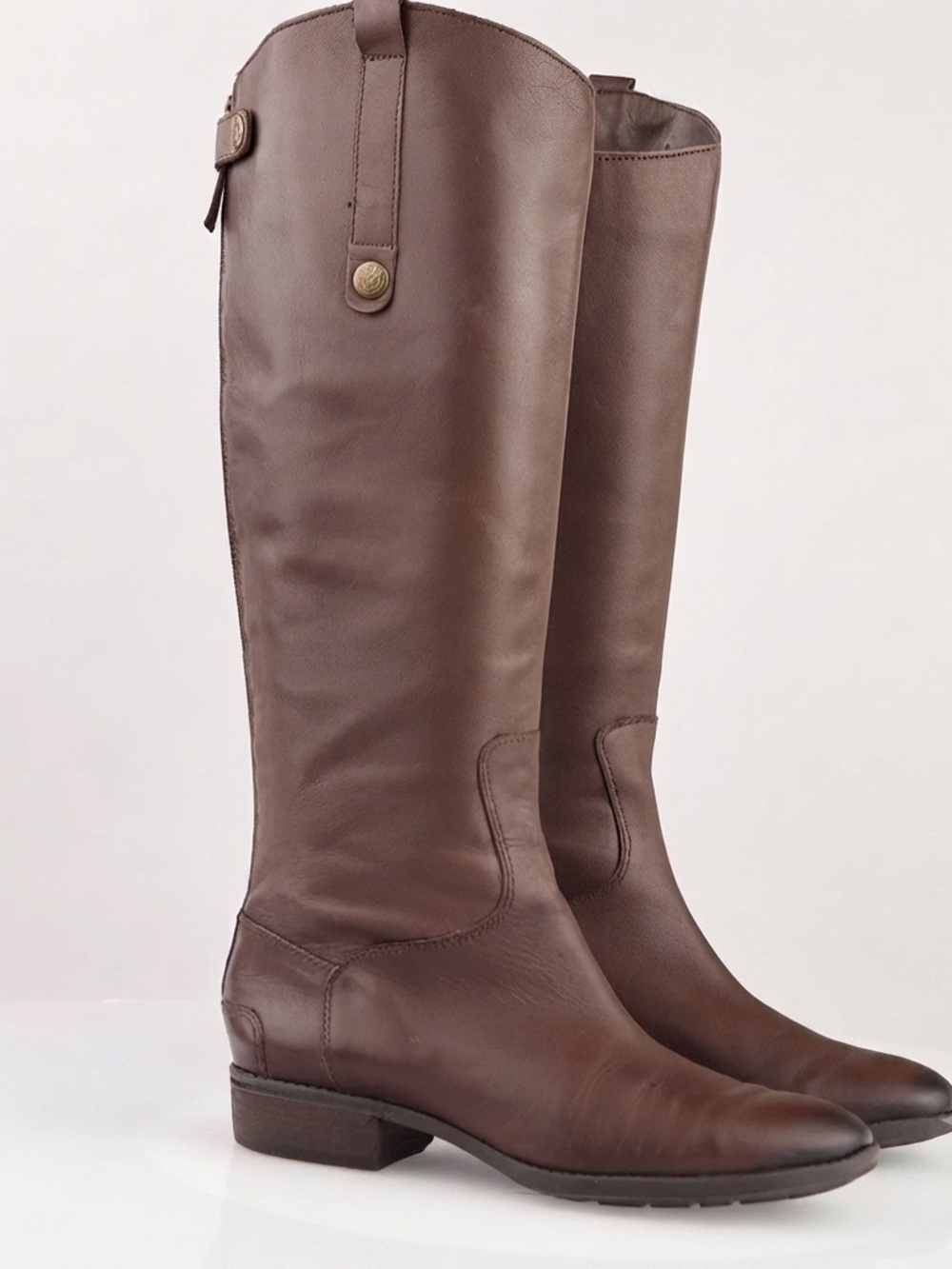 Sam Edelman Penny Riding Boots Women’s  8.5M Brown Leather Knee High Equestrian